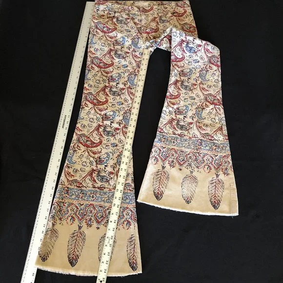 Free People New Delhi Border Flare Corduroy Size 29 - Picture 8 of 15